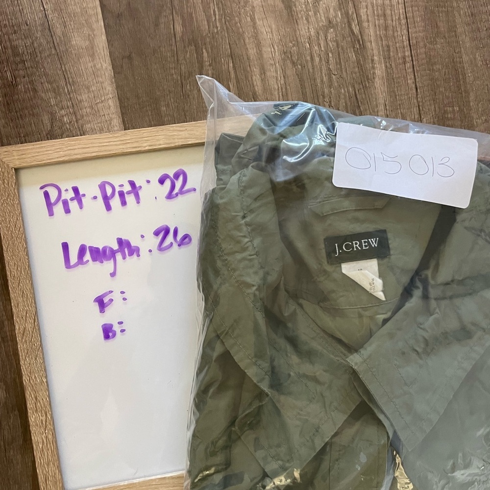 J. Crew Olive Button Up Utility Jacket - Picture 5 of 5